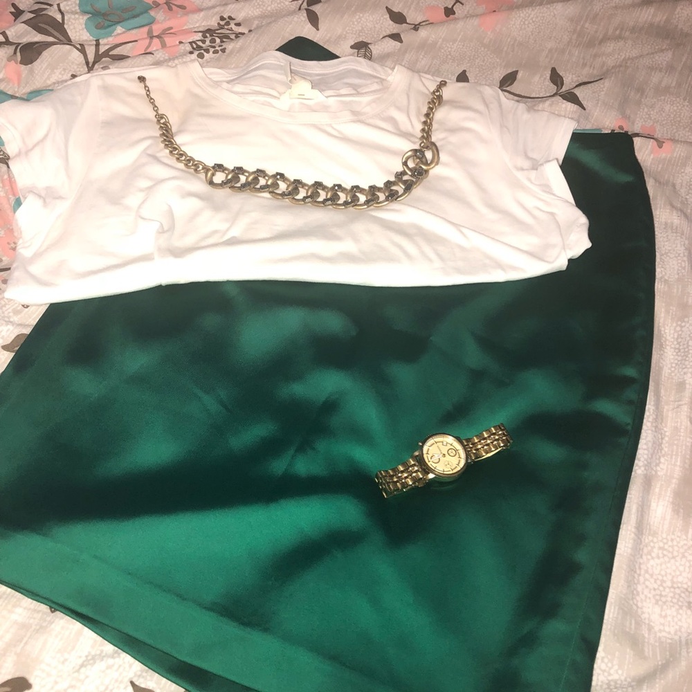 Emerald Green Pencil Skirt